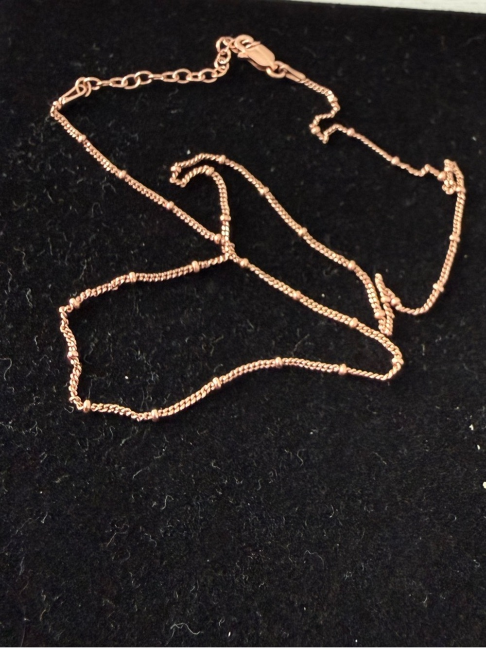 Ana Luisa Rose Gold Plated over Sterling Silver Beaded Chain Necklace